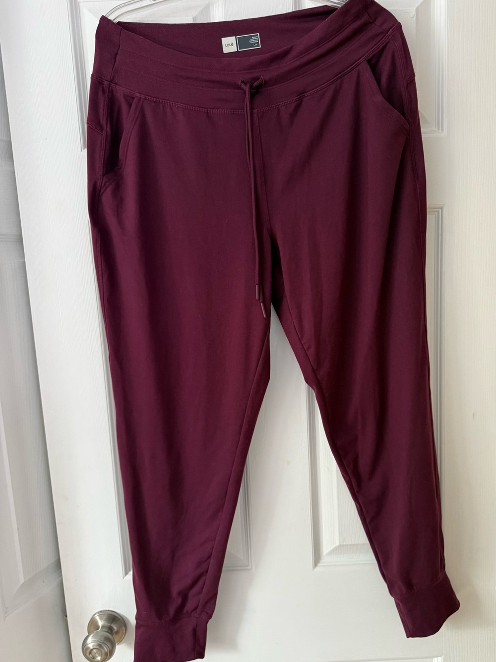 Lole Women's Maroon Drawstring Joggers